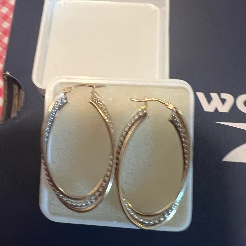 Women Mexican Gold Earrings 10K